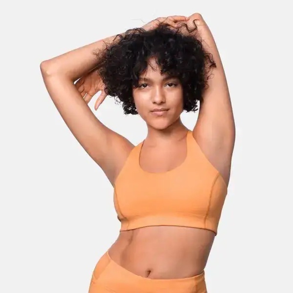 Outdoor Voices Doing‎ Things Racerback Sports Bra Cantaloupe Orange Peach Medium